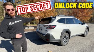 hidden subaru pin code access - how to unlock your subaru without the key