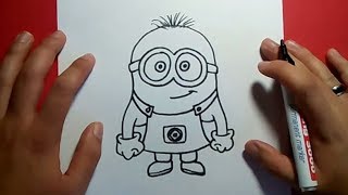 Como dibujar un minion paso a paso - gru mi villano favorito | How to draw a minion