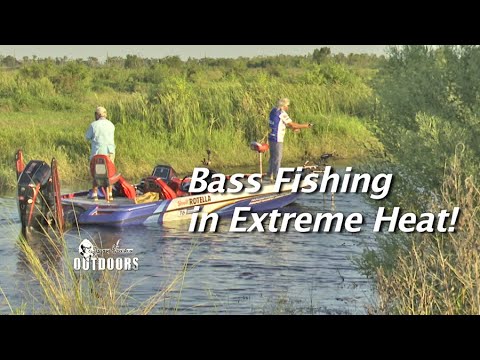 Bass Fishing in Extreme Heat with Low Water Level!  (With Roland)