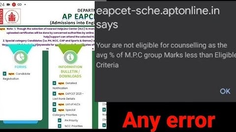 ap eamcet 2022 counseling process errors|#apeamcet2022 #apeamcet2022_counseling