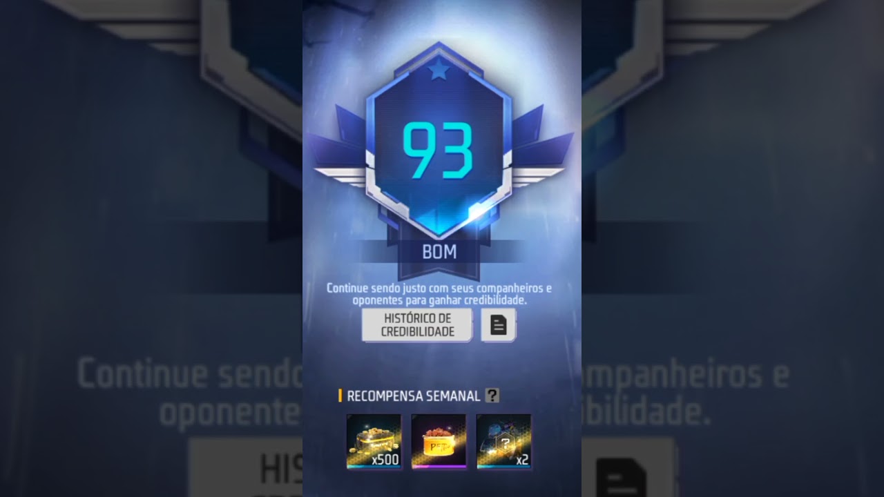 como funciona a credibilidade na nova atualização do free fire