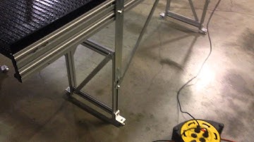 Incline Conveyor with Corner Turn by Safe Conveyor Inc. Swansea MA, U.S.A.