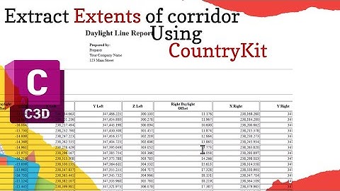 Export corridor limits using country kit in Civil 3d