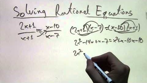 Solving Rational Equations