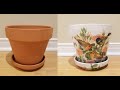 Flower Pot DIY Design - Decoupage with napkins