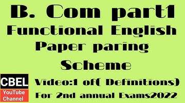 Important a definitions of a functional English B.come part 1 for 2nd annual 2022