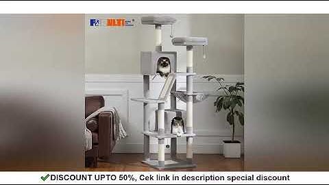 Large Cat Tree Tall Cat Tower for Indoor Cats Multi-Level Plush Cat Condo with Scratching