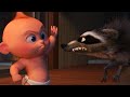 Incredibles 2 fight scene in full jackjack vs raccoon exclusive