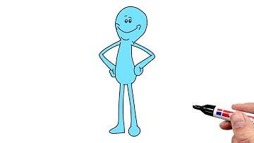 How to Draw Mr. Meeseeks From Rick & Morty