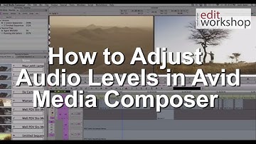 How to Adjust Audio Levels in Avid