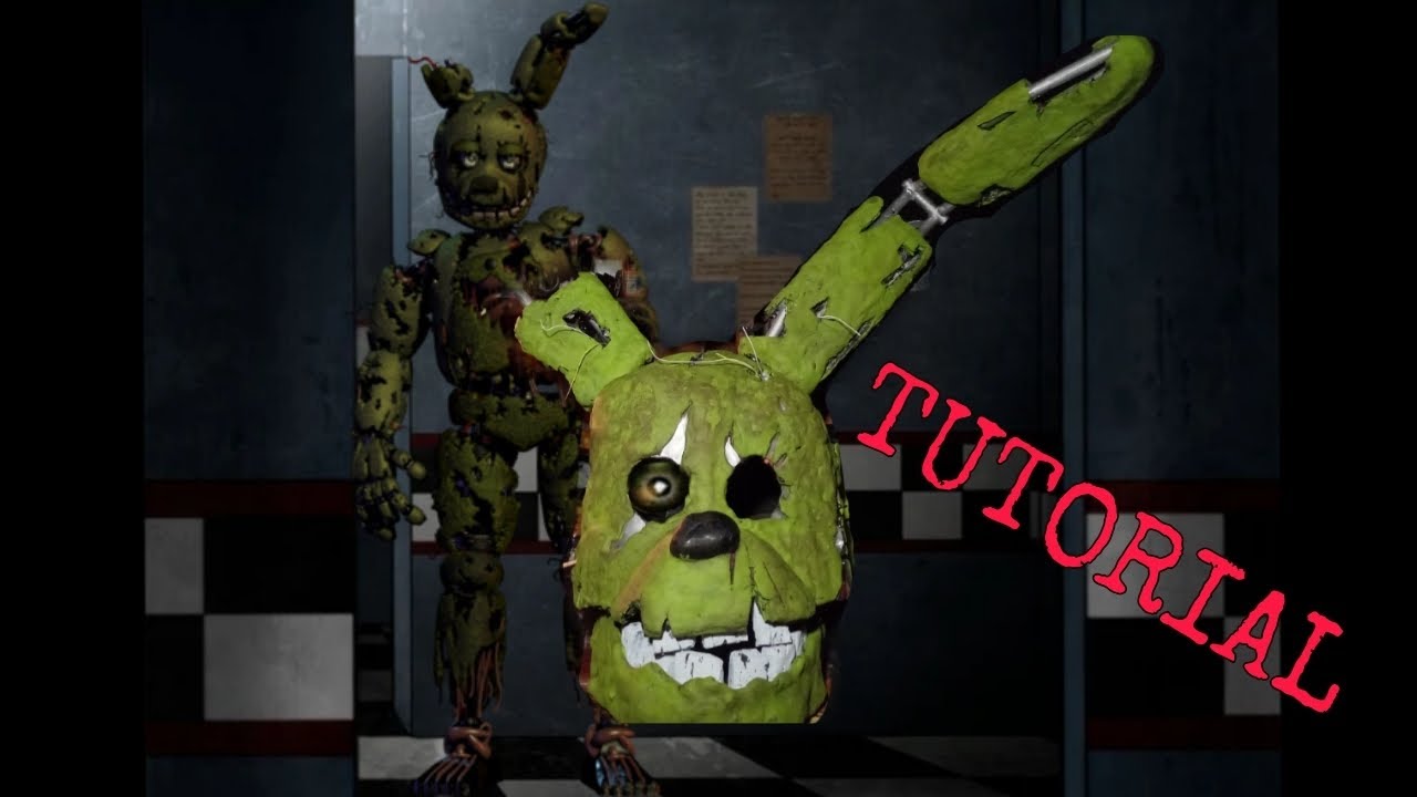 Cómo Hacer la Máscara de Springtrap de FNAF Con CARTON | TUTORIAL - YouTube