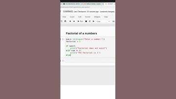 Python program to find the factorial of a number #python #shorts