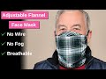 Adjustable Flannel Face Mask Adjust to Your Beard's Length + No FOG!