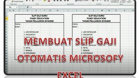 MEMBUAT SLIP GAJI OTOMATIS DI MICROSOFT EXCEL