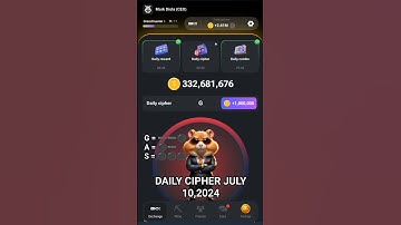 Hamster Kombat Daily Cipher July 10 #cryptocurrency #crypto #hamstercombat #hamsterdailycipher #nft