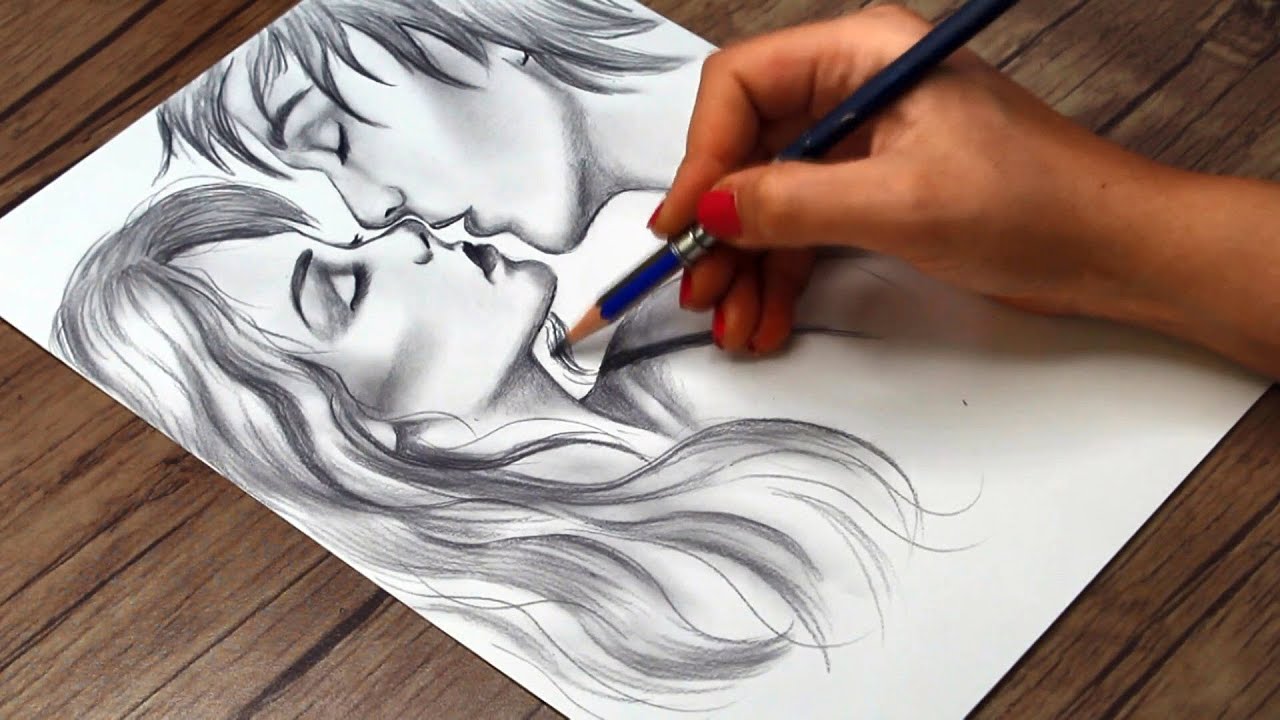 Pencil drawing of couple step by step easy couple drawing  YouTube