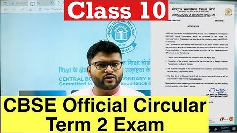 CBSE Official Circular Class 10 I Term 2 Exam Official Circular Class 10 I Date Sheet I Ashish Sir