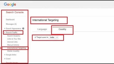 How to Set target country in google webmaster tool
