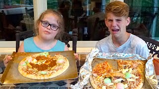 Pizza Challenge REMATCH! (MattyBRaps vs Sarah Grace)
