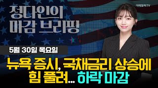 뉴욕 증시, 국채금리 상승에 힘 풀려... 하락 마감 | Market Signal (20240530)