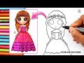 Cómo dibujar una Muñeca Kawaii con vestido de fiesta usando brillantina (glitter)