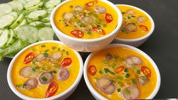 CHẢ TRỨNG HẤP CÁ MÒI ngon hơn cả mắm chưng đơn giản cho bữa cơm gia đình