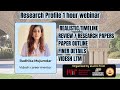 How to build your research profile for grad school | A 1 hour webinar