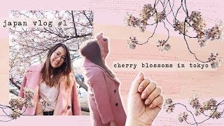 First Time Seeing Cherry Blossoms in Tokyo! // Solo Travel Japan Vlog #1