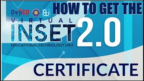 VIRTUAL INSET 2.0 DAY 5  | HOW TO GET THE CERTIFICATE OF RECOGNITION