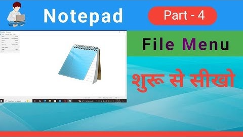 Notepad File Menu me page setup kaise kare ll Notepad me print kaise kana hai ll