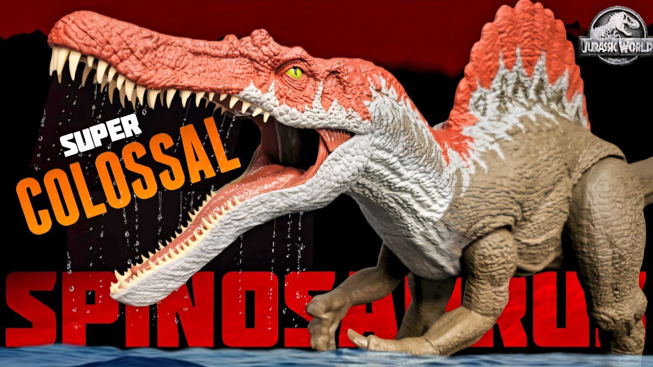 Обзор супер колоссального спинозавра Mattel Jurassic World!!!