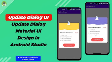 Show custom Update Available Dialog with material UI design in Android Studio