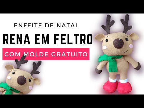 RENA em Feltro com Molde Gratuito -  P.A.P completo por | Camila Silva,Arte em feltro.