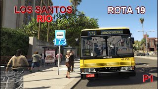 GTA V City Los Santos Bus Route 19 N173 Puerto del Sol x Vinewood RaceTrack P1 Mod Bus Simulator