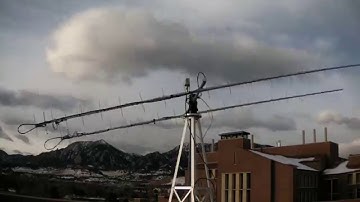 CubeSat tracking UHF antenna timelapse