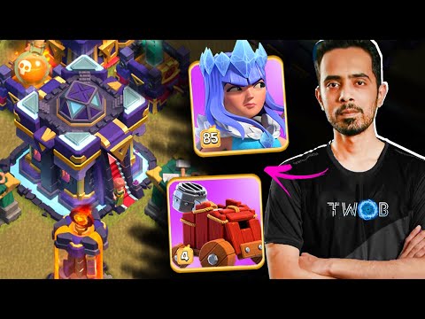 how TAYYAB GENIUSLY used queen with flame flinger (Clash of Clans)