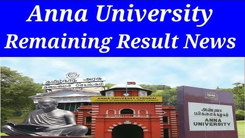 Anna University Result Remaining Latest News Vijay Mass Media