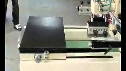 screen printing machine with moving table for paper, woode, metal