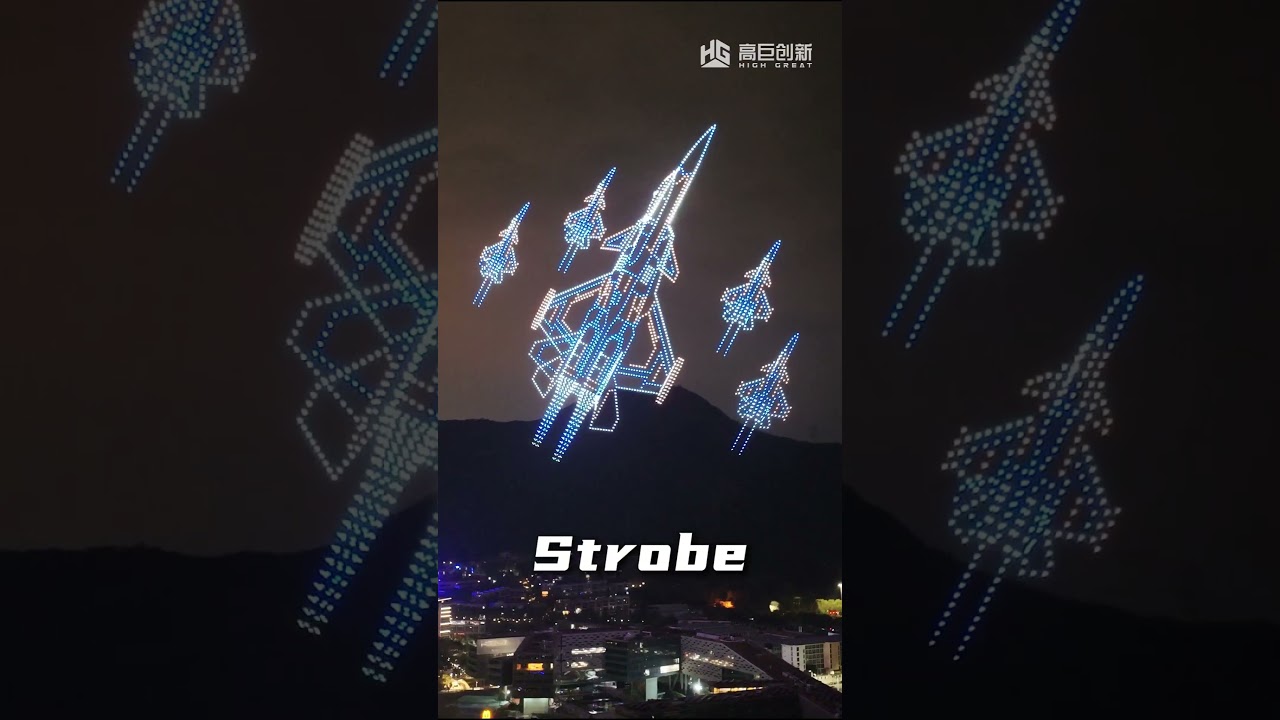 2026 Swarm Drone Show | Upgraded with Strobe Lights