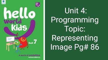 Hello World kids Class 7 Unit 4 Programming Topic: Representing Images page # 86
