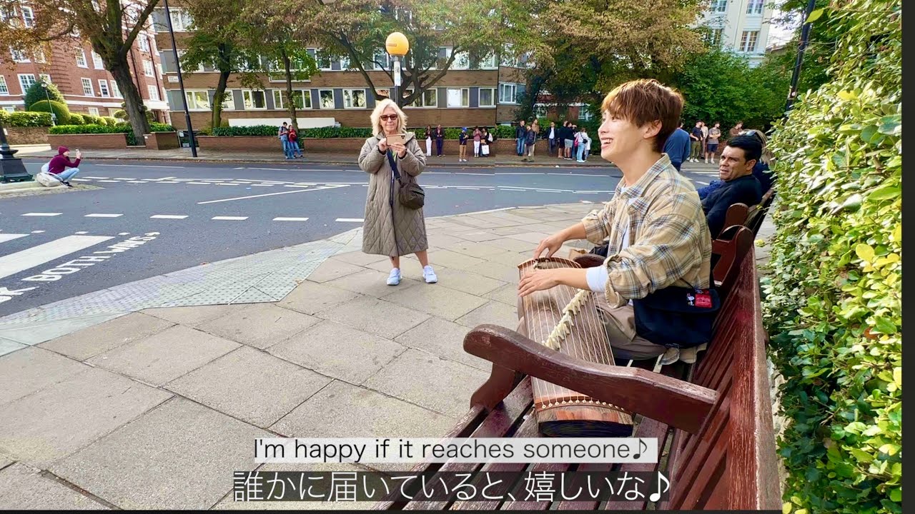 【海外】ロンドン路上で箏「let it be / The Beatles」弾いた結果..！？ / streetmusician,koto,ビートルズ,japanesemusician,london