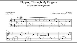 ABBA - Slipping Through My Fingers | Easy Piano Sheet Music