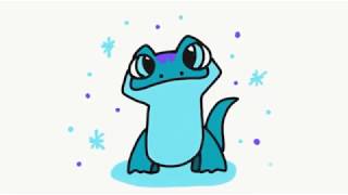 アナ雪2のサラマンダー Frozen Ii Bruni 簡単かわいいイラストレッスン50 家で一緒にやってみよう Youtube