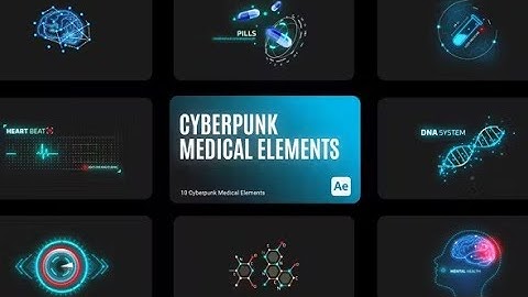 Cyberpunk HUD Medical Elements for After Effects Template Download