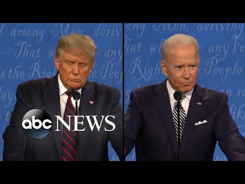 Trump and Biden debate about who would make a better president.