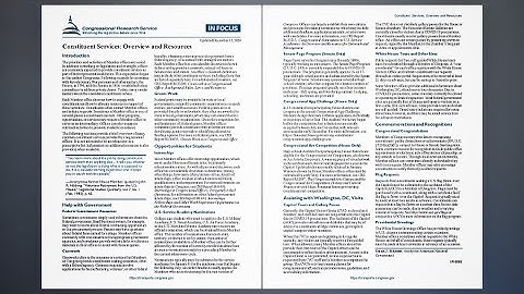 Constituent Services: Overview and Resources