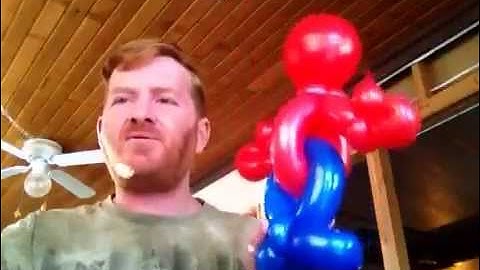 simple spiderman balloon - Balloon Twisting