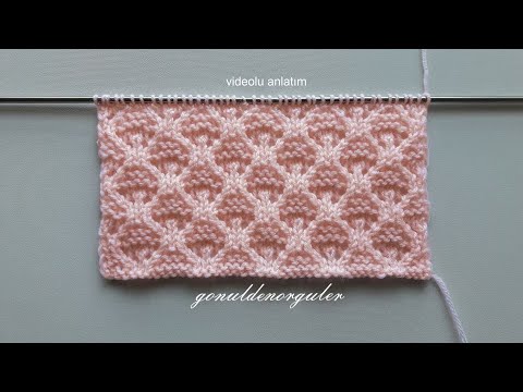 Diamond Knitting Pattern/Diamond Lace Knit Stitch (262) - YouTube