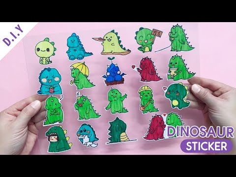 8 Sheets DIY Make-a-Face Dinosaur World Puzzle Stickers Kids Make