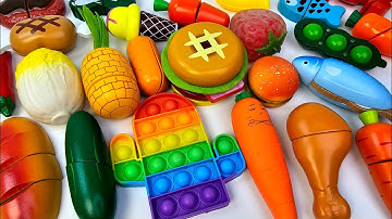 Oddly Satisfying Video-How to Cutting New Wooden Fruits and Vegetables ASMR - Cutting Plastic fruits